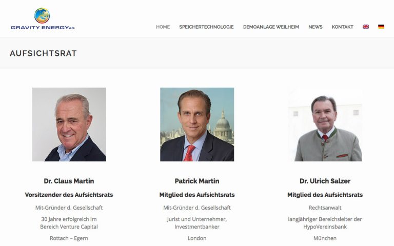 WordPress Köln - Projekt Gravityenergyag.com