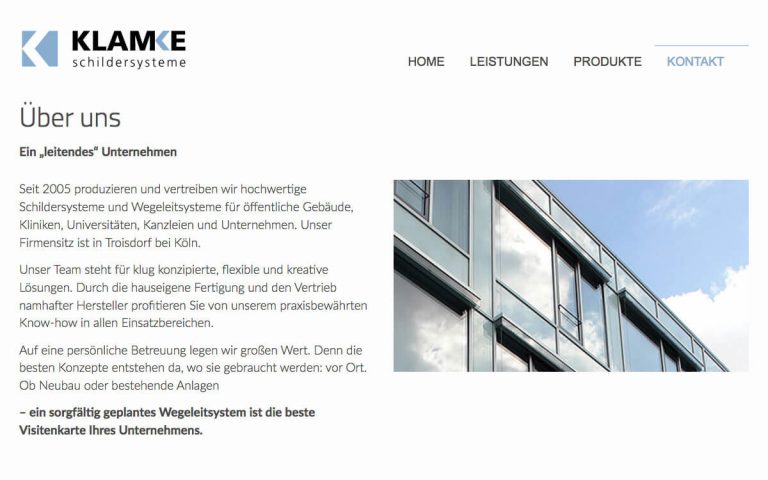 WordPress Köln - Projekt Klamke.de